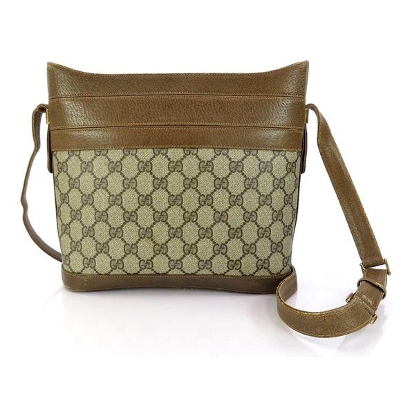 Gucci Beige and Brown Monogram Crossbody Bag - Picture 3 of 16